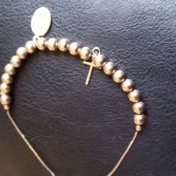 Vintage Religious Gold Tone Beaded Bracelet - Picture 8 of 8